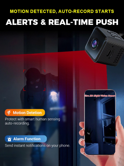 No wires no wifi no problem experience the magnetic x9 camera with 1080p color night vision