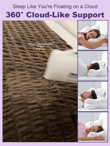 【Chiropractic experts recommend】Slow Rebound Memory Foam Neck Support Cloud Pillow