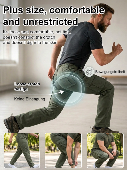 Ten-year durable oversized 6-pocket wrinkle-free and wear-resistant work pants