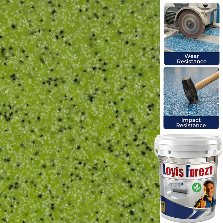 Ultra-Durable Marble Epoxy Floor Paint with Color Sand