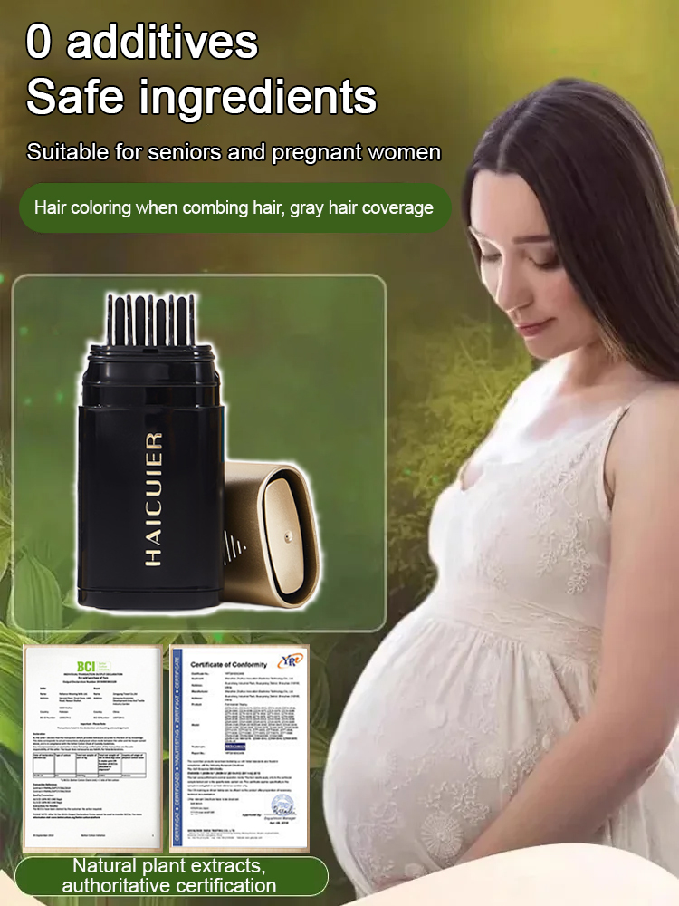 3-Second Cover White Hair Without Damage: Plant Extract Portable Hair Dye Pen