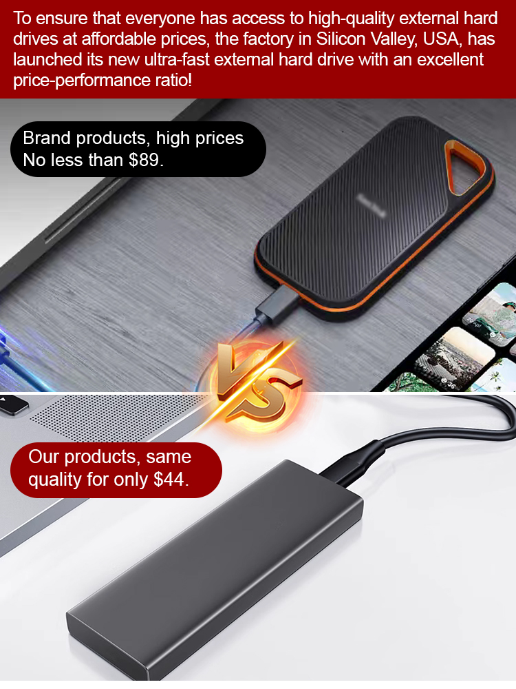 USB4.0 Gen3: 16TB Portable High-Speed Solid  State Drive: Stable and  Lossless Transmission