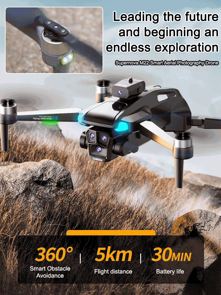 The world's first consumer drone equipped with a triple-camera system, 8K HD video recording, 48-megapixel photo shooting, and a 10-year warranty