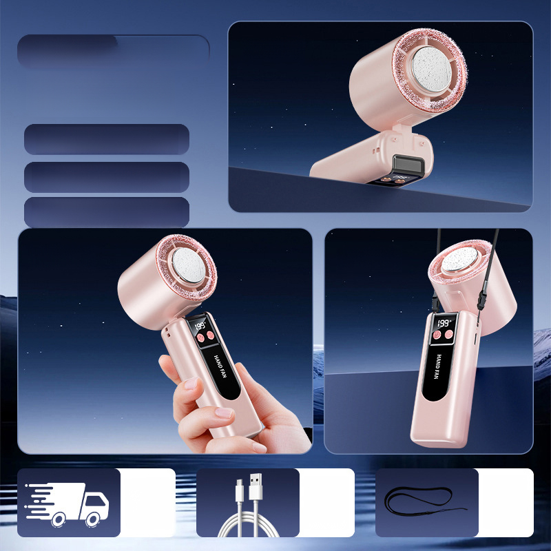 【-16℃】199-speed stepless speed adjustment handheld mini fan，14-day free trial, full refund if not satisfied
