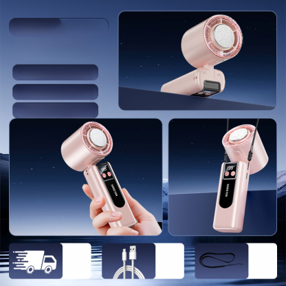 【-16℃】199-speed stepless speed adjustment handheld mini fan，14-day free trial, full refund if not satisfied