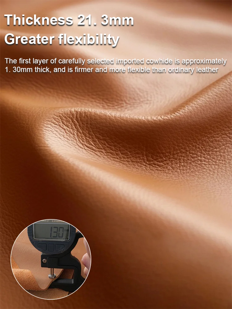 Hand-sewn by top French craftsmen, made of top-grade cowhide, soft, durable and waterproof