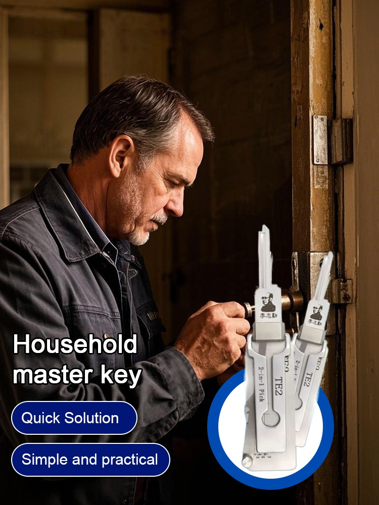 Master key lock picking tool, it can easily open any type of lock, you no longer need to pay someone to pick the lock!