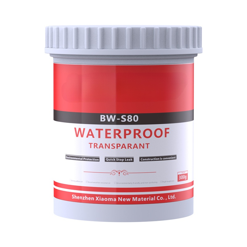 Transparent waterproofing adhesive
