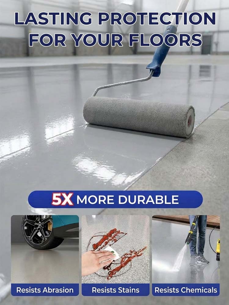 Ultra-Durable Marble Epoxy Floor Paint with Color Sand