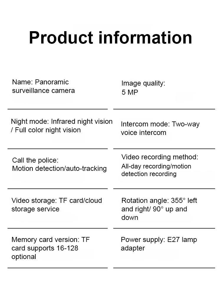 Germany's most advanced surveillance camera does not require any wireless wifi network, just plug it in to connect to your phone. 5MP high-definition picture quality, clear picture, 360-degree rotation without blind spots to see anywhere you want to see