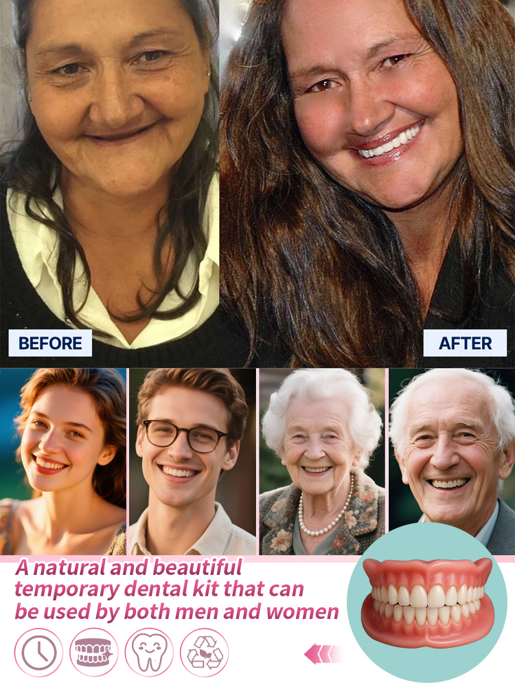 【 Medical Grade Dentures】No adhesive needed, buy 1 get 1 free! Crazy deal