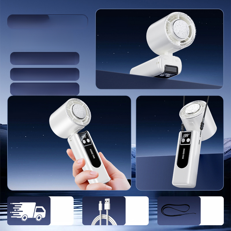 【-16℃】199-speed stepless speed adjustment handheld mini fan，14-day fre