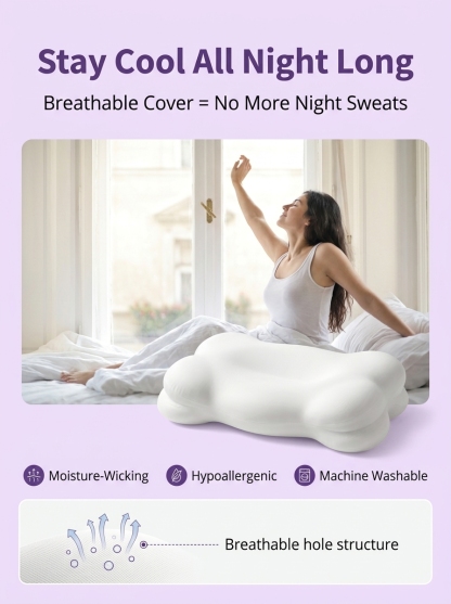 【Chiropractic experts recommend】Slow Rebound Memory Foam Neck Support Cloud Pillow