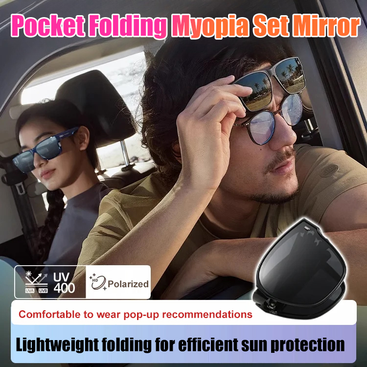 Foldable Myopia Sunglasses Driving Travel Sun Protection