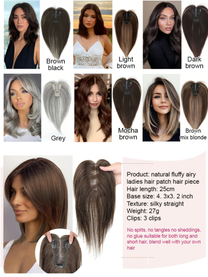 Natural Fluffy Airy Women's Hair Topper