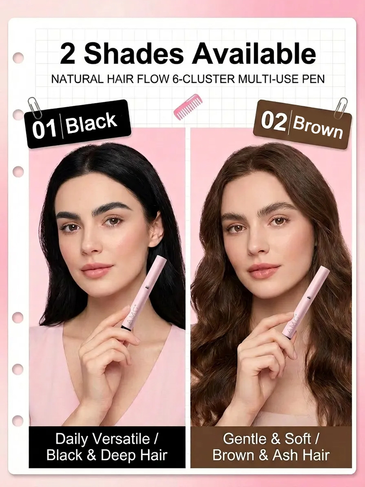 Recommended by Hollywood celebrity makeup artists, this multi-functional natural eyebrow pencil