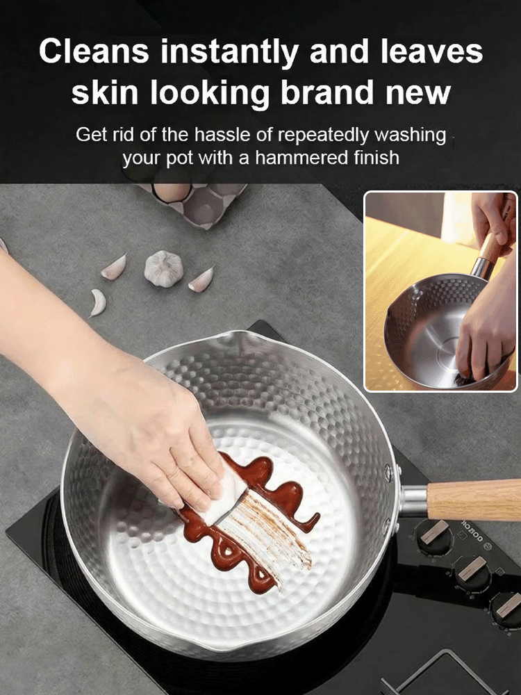 Pure Titanium Non-Coated Japanese Yukihira Pot ✨ 20cm Multi-Stove Compatible Cookware