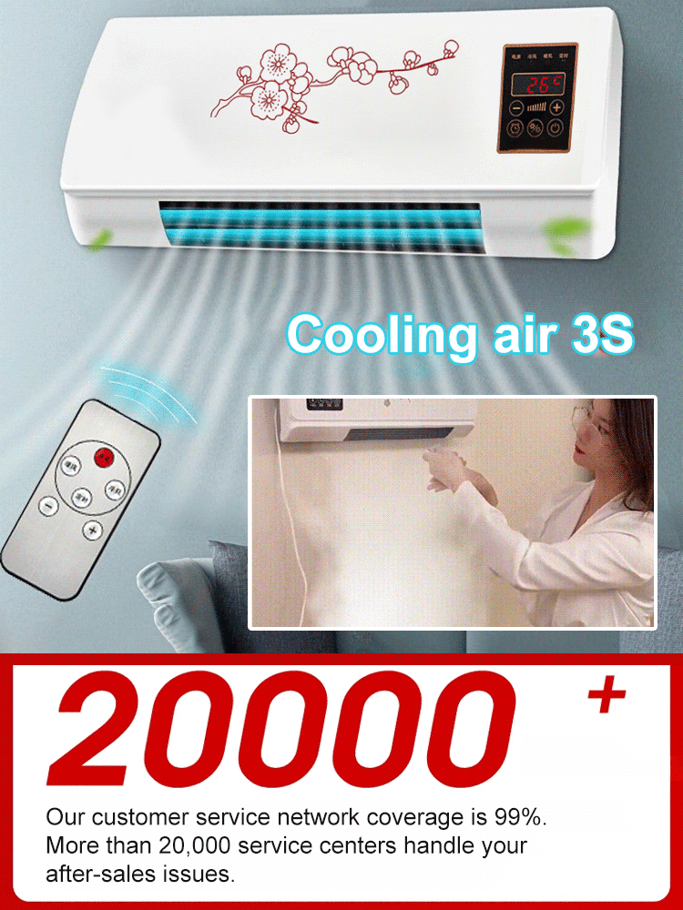 【Hot/Cold Air Conditioner】Wall-mounted air conditioner for home, awarded with international energy-saving patent, less than 1 kWh per day and night 🌍💡