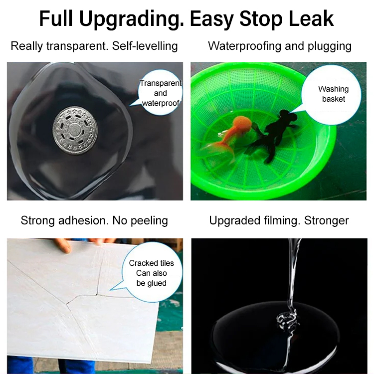  No smash tile kitchen and bathroom transparent waterproof adhesive