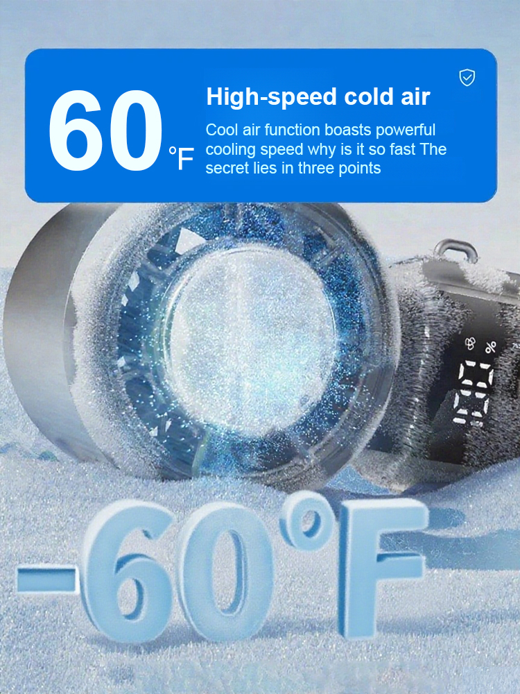 【-16℃】199-speed stepless speed adjustment handheld mini fan，14-day free trial, full refund if not satisfied