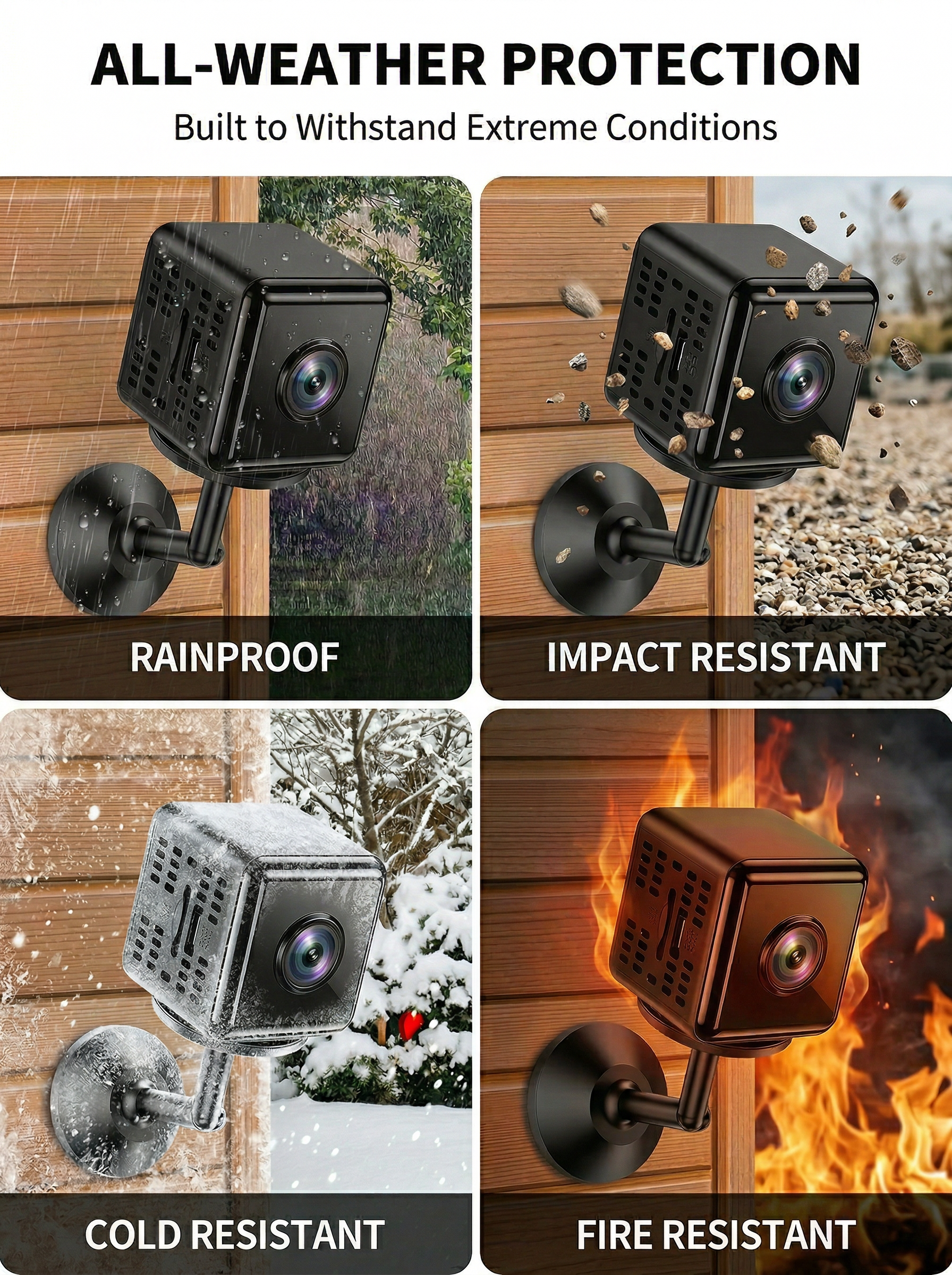 No wires no wifi no problem experience the magnetic x9 camera with 1080p color night vision