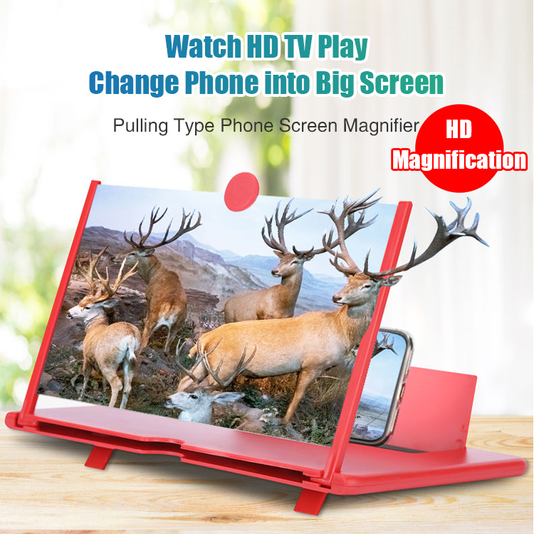 HD certified mobile screen amplifier, magnifies the image 3 times while maintaining 1080P HD