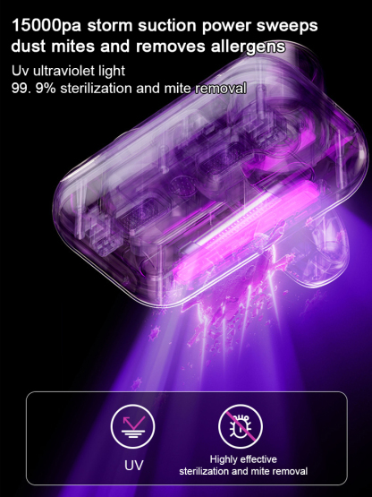 Household UV mite removal and sterilization equipment, with a mite removal and sterilization efficiency of up to 99%, also suitable for vacuuming. 10-year warranty, free replacement.