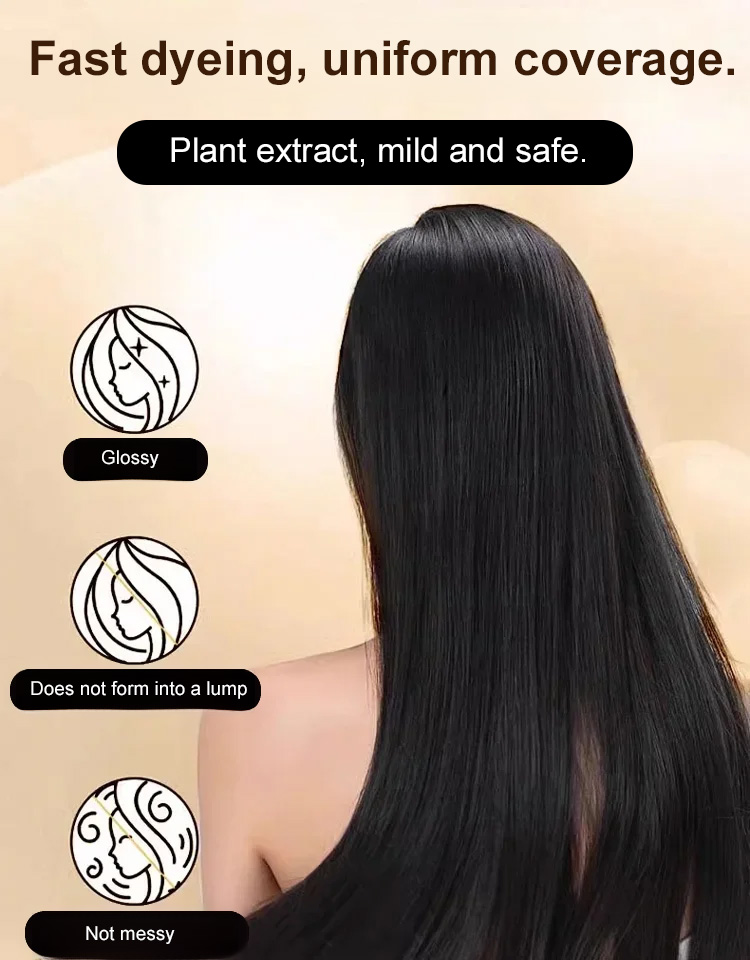 Extracted from natural plant essences, it has passed the US FDA safety certification, is gentle and does not hurt the scalp, and is a "savior" for people with gray hair!
