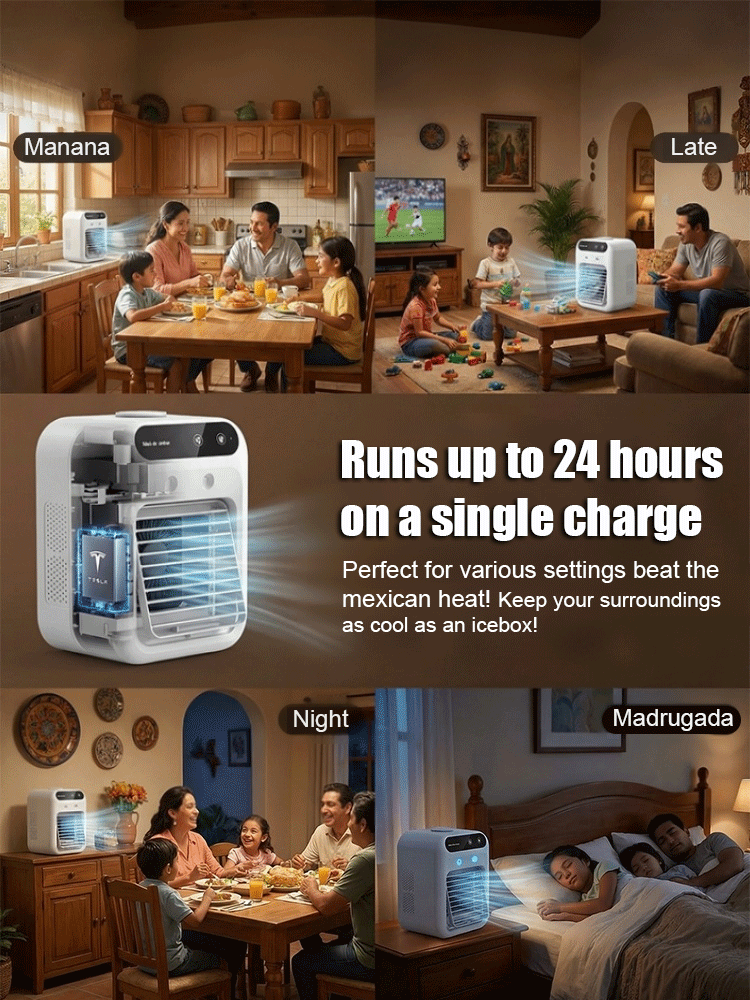 Desktop Air Conditioner Fan with Mist Cooling