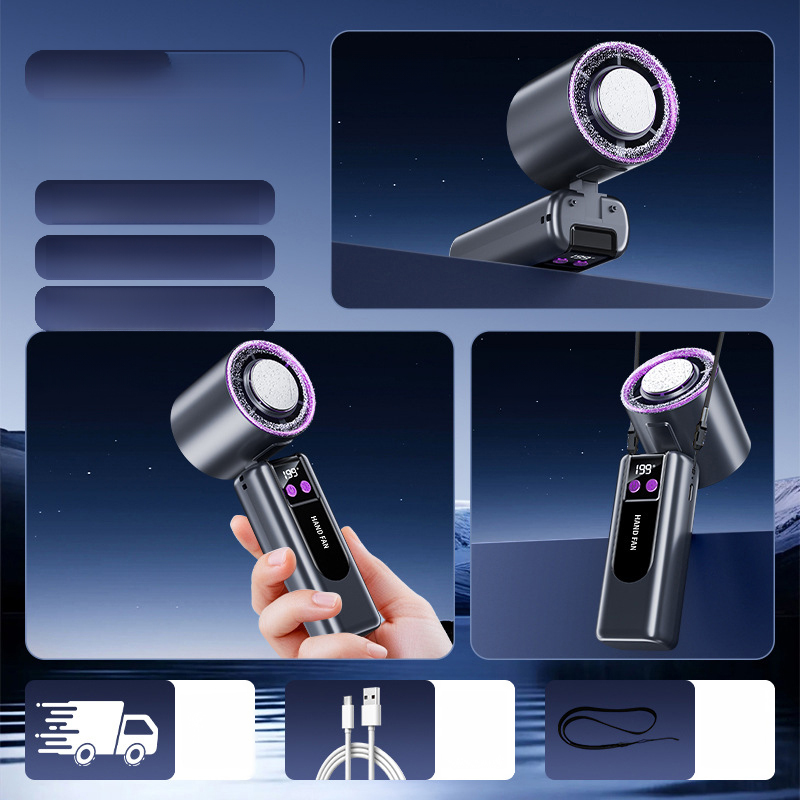 【-16℃】199-speed stepless speed adjustment handheld mini fan，14-day free trial, full refund if not satisfied