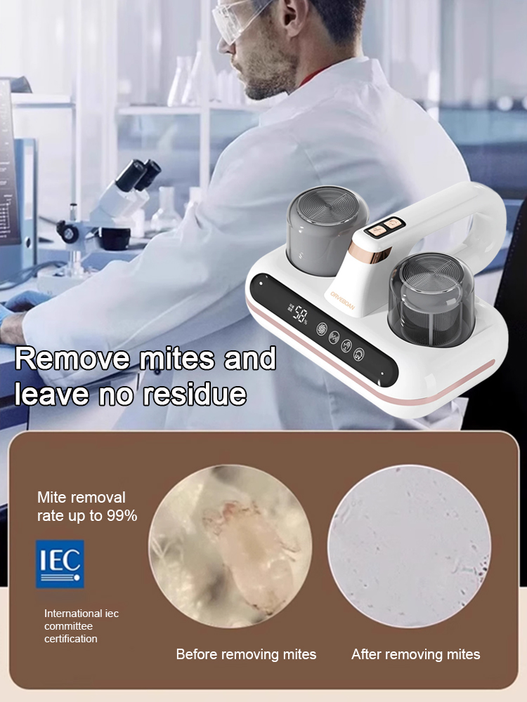 Household UV mite removal and sterilization equipment, with a mite removal and sterilization efficiency of up to 99%, also suitable for vacuuming. 10-year warranty, free replacement.
