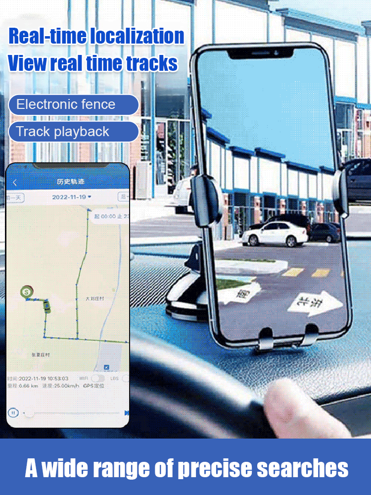 Mini GPS tracker, no external power supply required, no distance limit, no charge, 24-hour monitoring