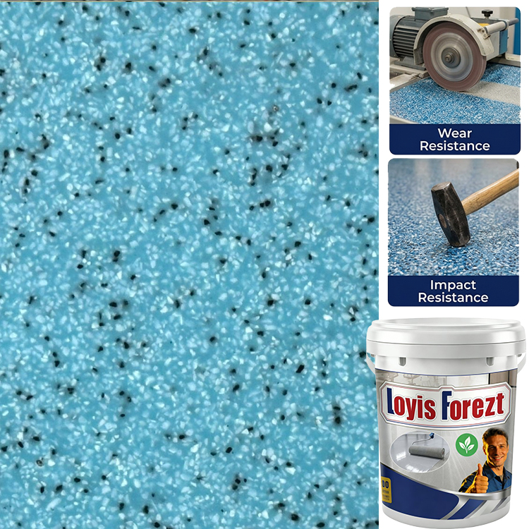 Ultra-Durable Marble Epoxy Floor Paint with Color Sand