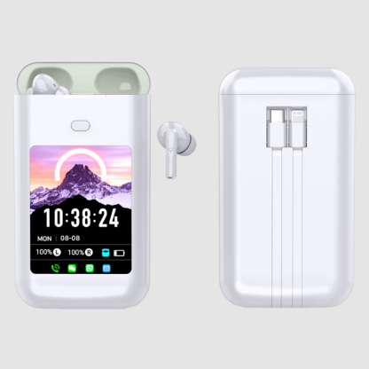 [Rechargeable, dialable & message visible] Digital display wireless earphones