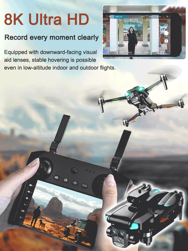 The world's first consumer drone equipped with a triple-camera system, 8K HD video recording, 48-megapixel photo shooting, and a 10-year warranty