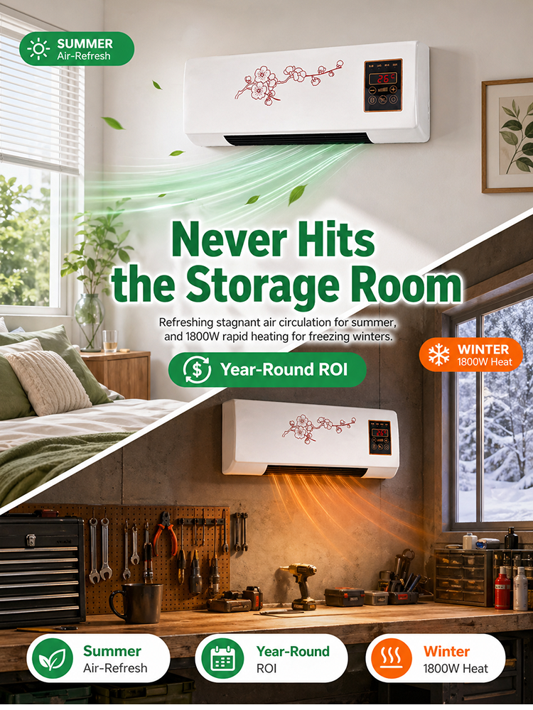 Hot and cold wall-mounted home air conditioner【Seven days of electricity cost only $1】