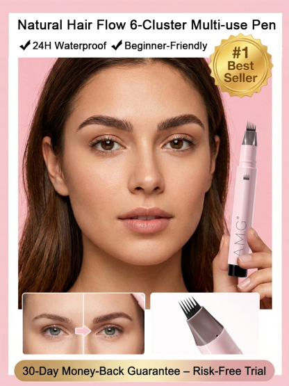 Recommended by Hollywood celebrity makeup artists, this multi-functional natural eyebrow pencil