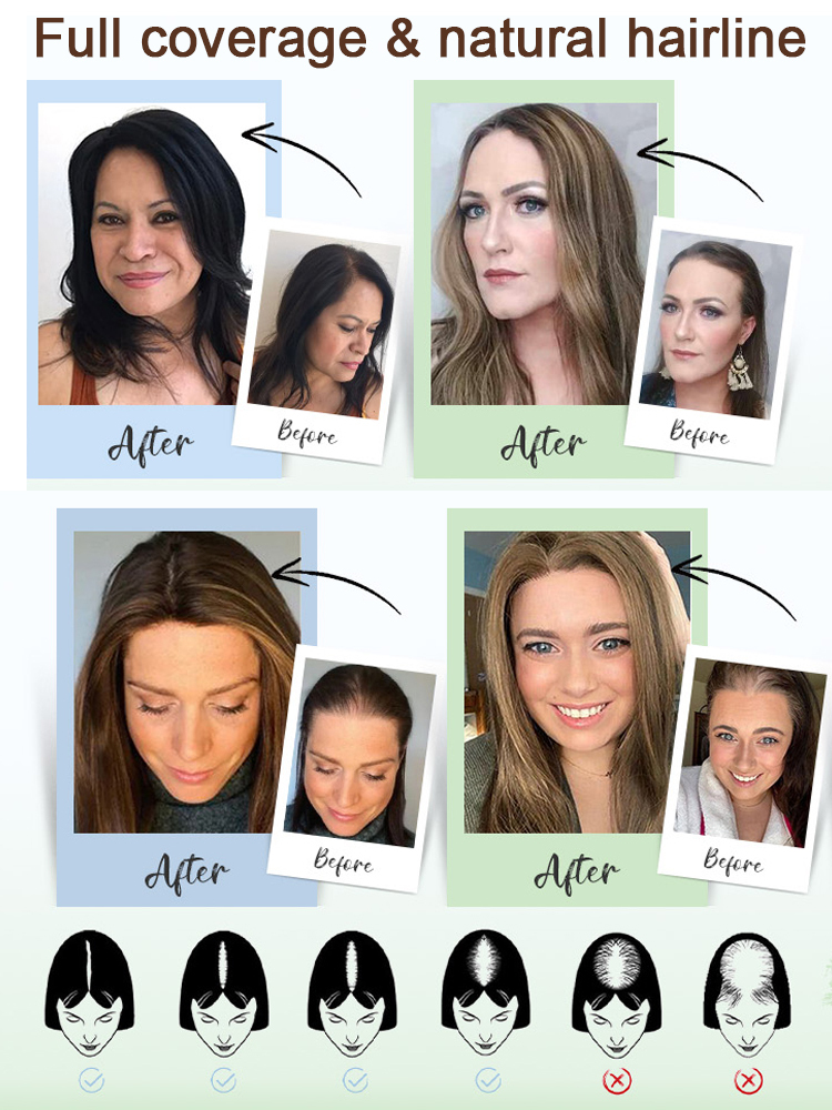 Natural Fluffy Airy Women's Hair Topper