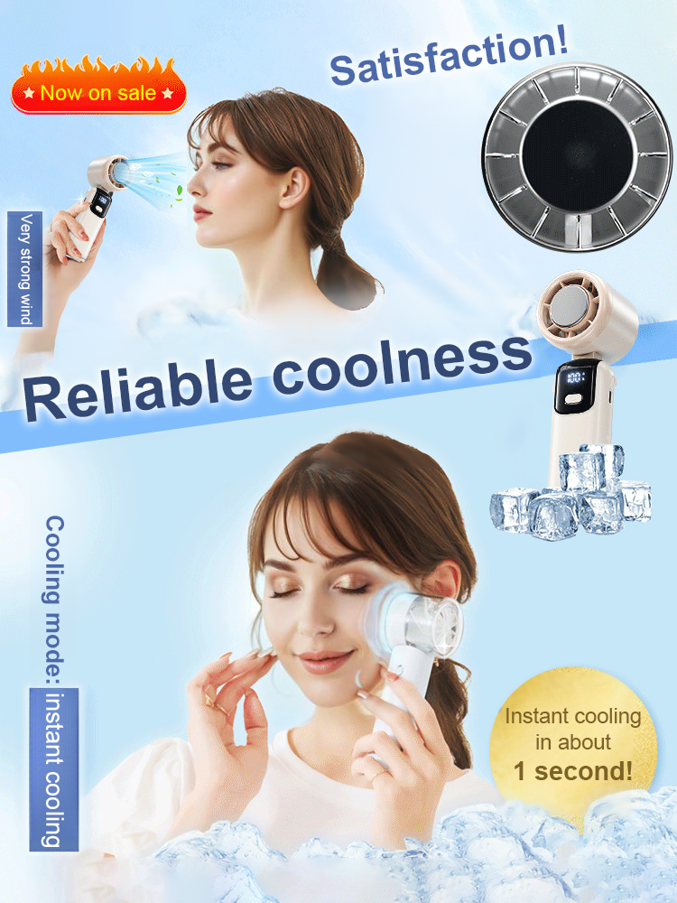 【-16℃】199-speed stepless speed adjustment handheld mini fan，14-day free trial, full refund if not satisfied