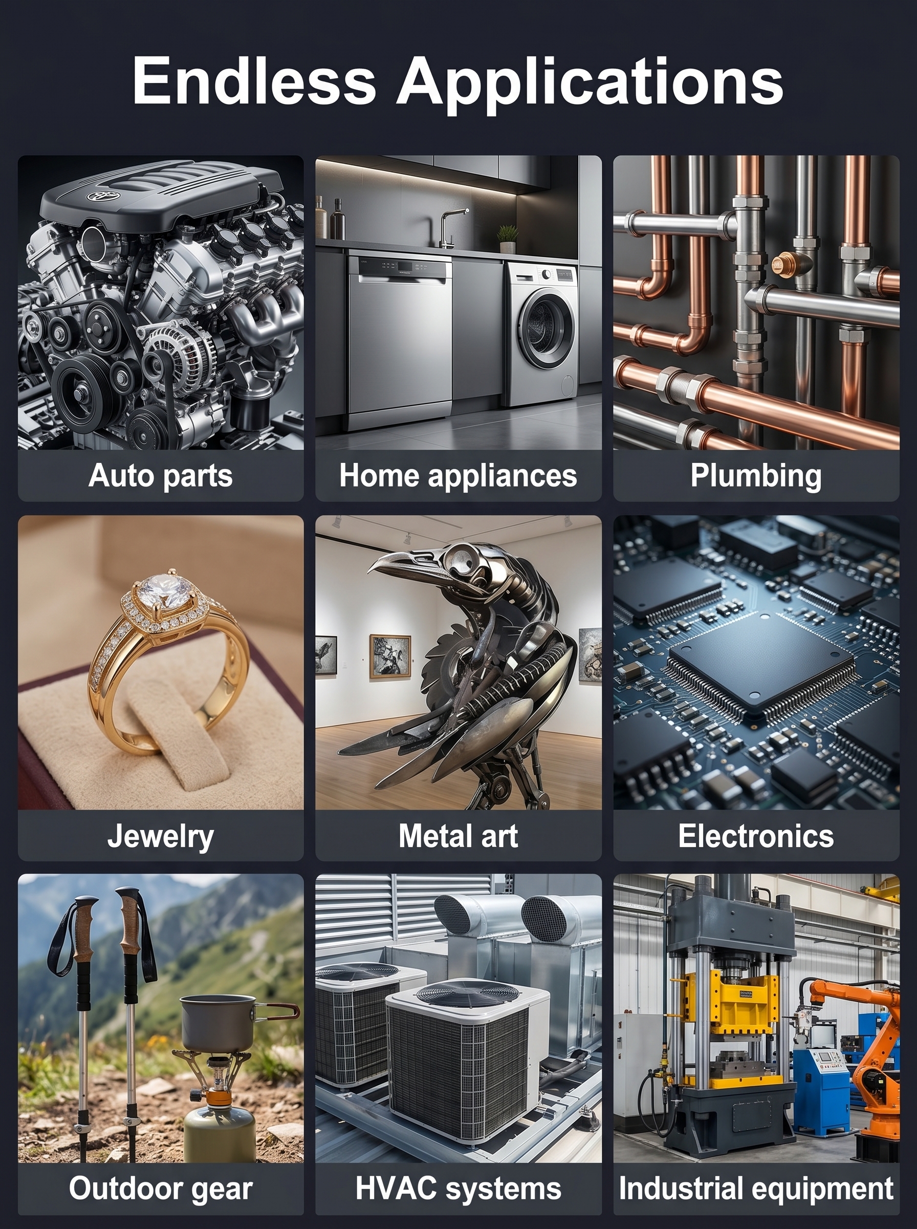 German universal low-temperature welding wire can weld steel, copper, aluminum, and even stainless steel in 3 seconds.