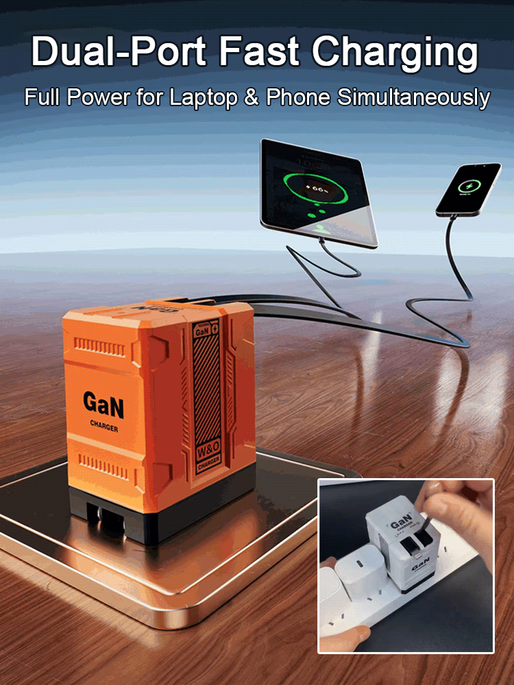 【With Retractable Charging Cable】120W Super Fast Charging Charger