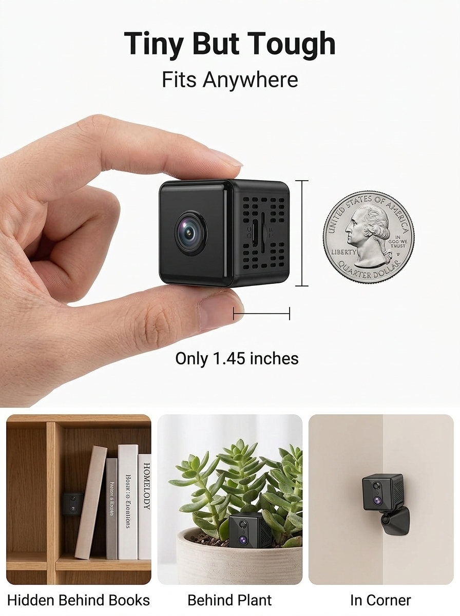 No wires no wifi no problem experience the magnetic x9 camera with 1080p color night vision