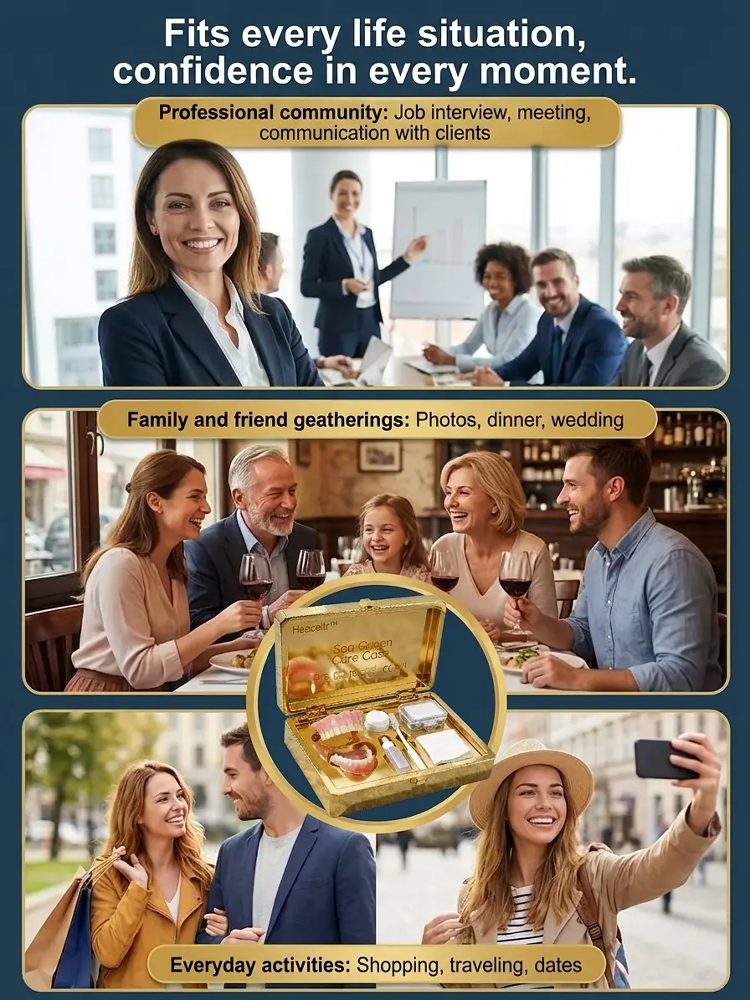 【Recreating the Hollywood Smile】Strongly Adhesive Medical Full Dentures