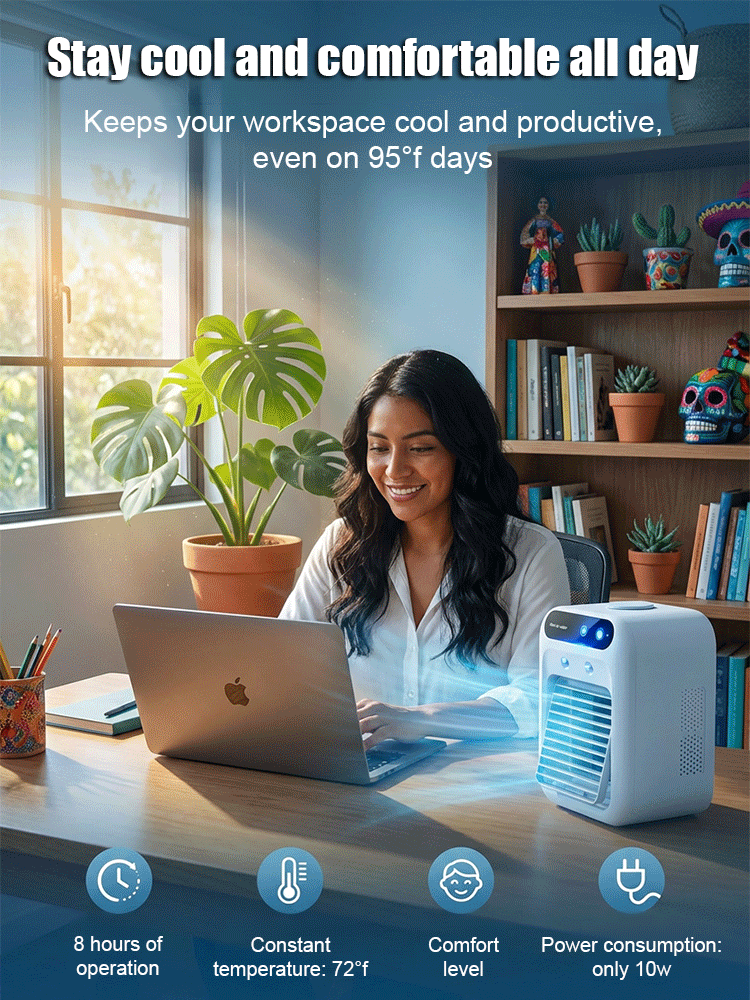 Desktop Air Conditioner Fan with Mist Cooling