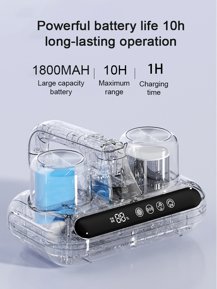 Household UV mite removal and sterilization equipment, with a mite removal and sterilization efficiency of up to 99%, also suitable for vacuuming. 10-year warranty, free replacement.
