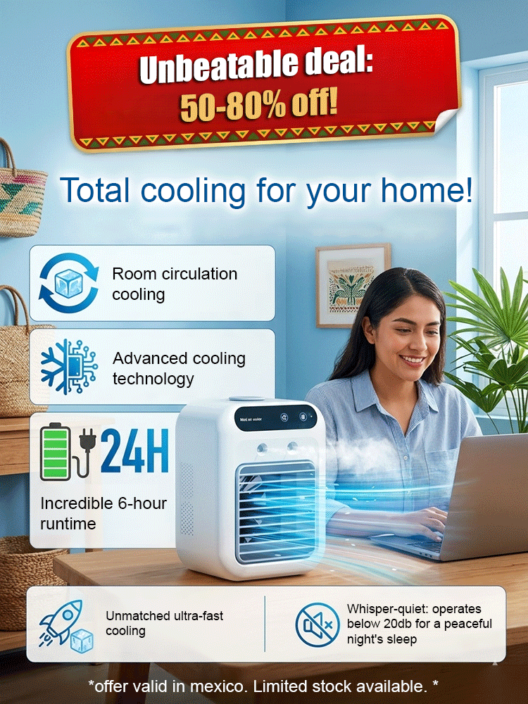Desktop Air Conditioner Fan with Mist Cooling