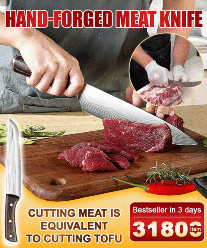 【Engineered in Solingen, Germany】Sold 31,800 units in 3 days Hand forged meat knife cuts meat like tofu