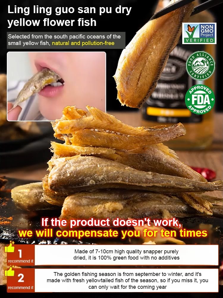 [Final Hour!] Ready-to-Eat Savory & Crispy Dried Small Yellow Croaker ❤ Non-Fried, Low-Calorie ❤Rich in protein & Omega-3 with zero additives. 
