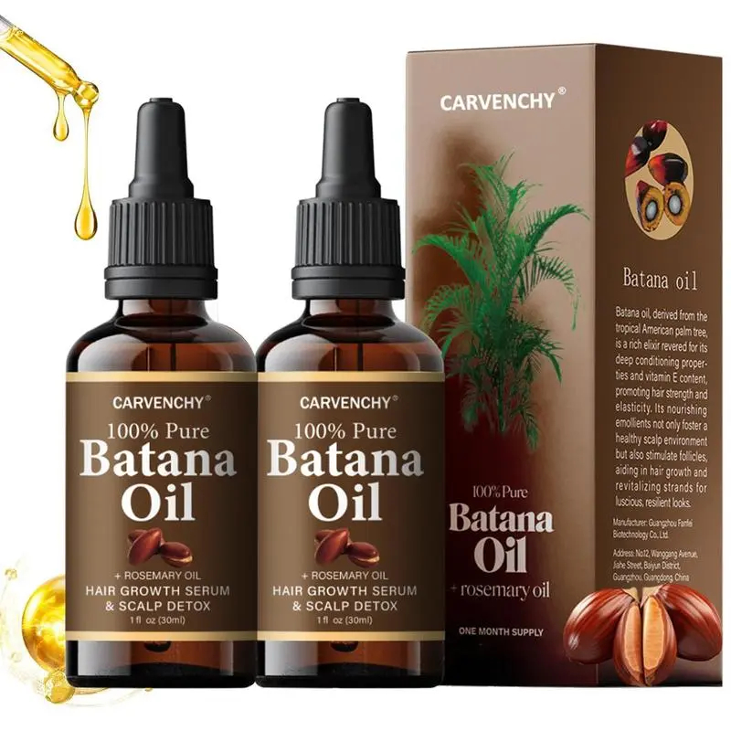 Batana Oil,Strong & Healthy Hair, Make Hair Longer Fuller Thicker, Organic Batana Oil with Rosemary,Organic Rosemary Oil Vitamin E Nourish Scalp,for All Hair Types,