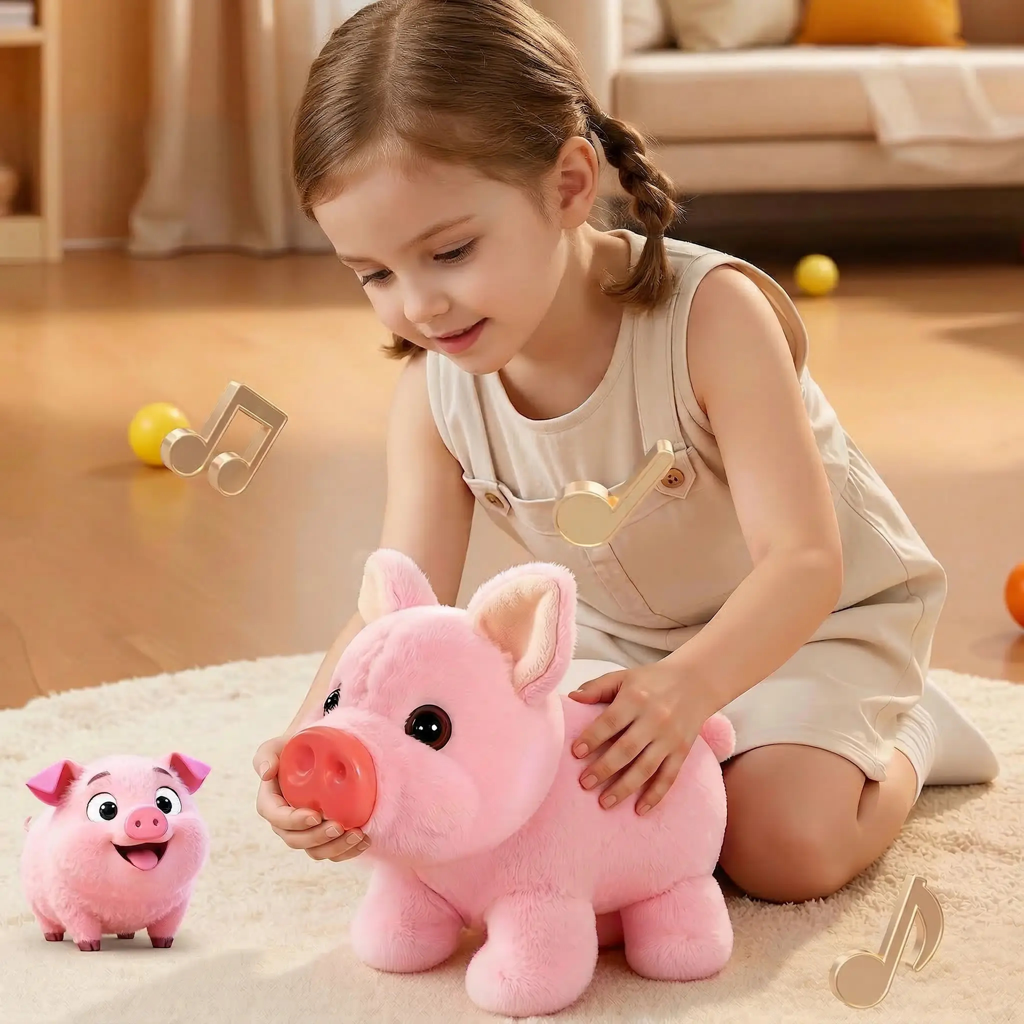 Electric Plush Cute Piglet Realistic Vocalisation Electronic Pet Toy Deals for You Days